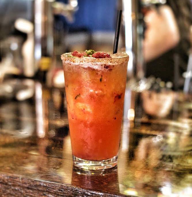 strawberry jalapeno margarita, chef rosie, provecho grill, latina chef, calimex food