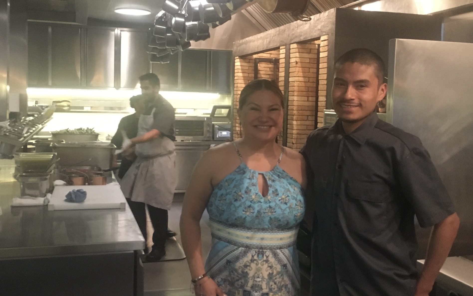 Chef Rosie OConnor and Chef Jorge Leon Alfonsina at Pujol restaurant in Mexico City.